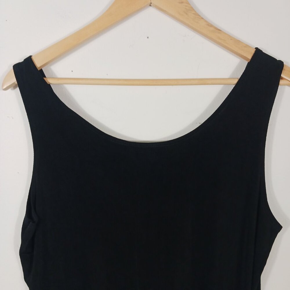 Chicos Travelers Size XL, Black Sleeveless Top Soft Knit, Tank, Versatile Travel - Picture 4 of 13